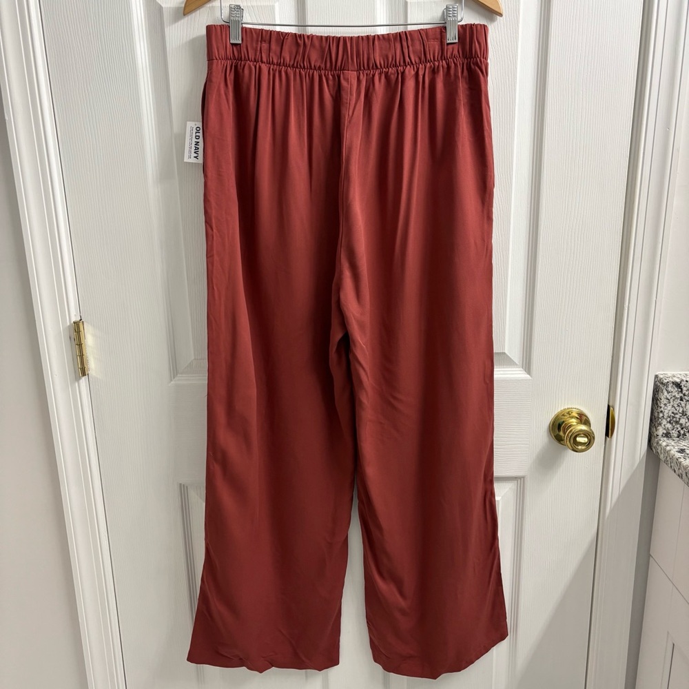 Old Navy Playa Wide Leg Pants Large NWT Pull On High Waist - Picture 4 of 5